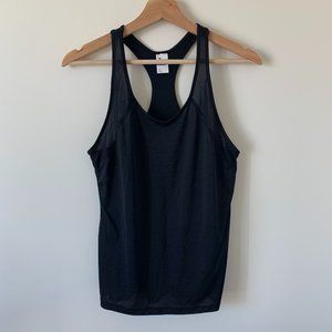 Old Navy Active Go-Dry Black Mesh Workout Gym Sleeveless Tank Top